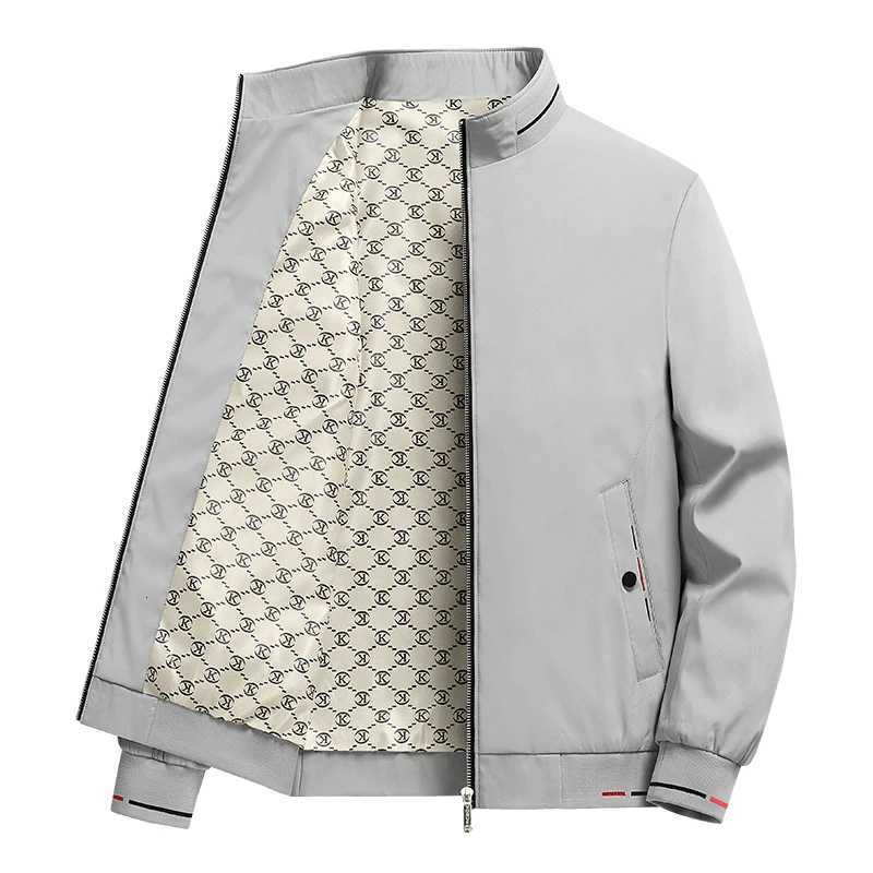 Business standup collar jacket mens spring and autumn new plush casual jacket top thickened warm jacket mens clothing W251023