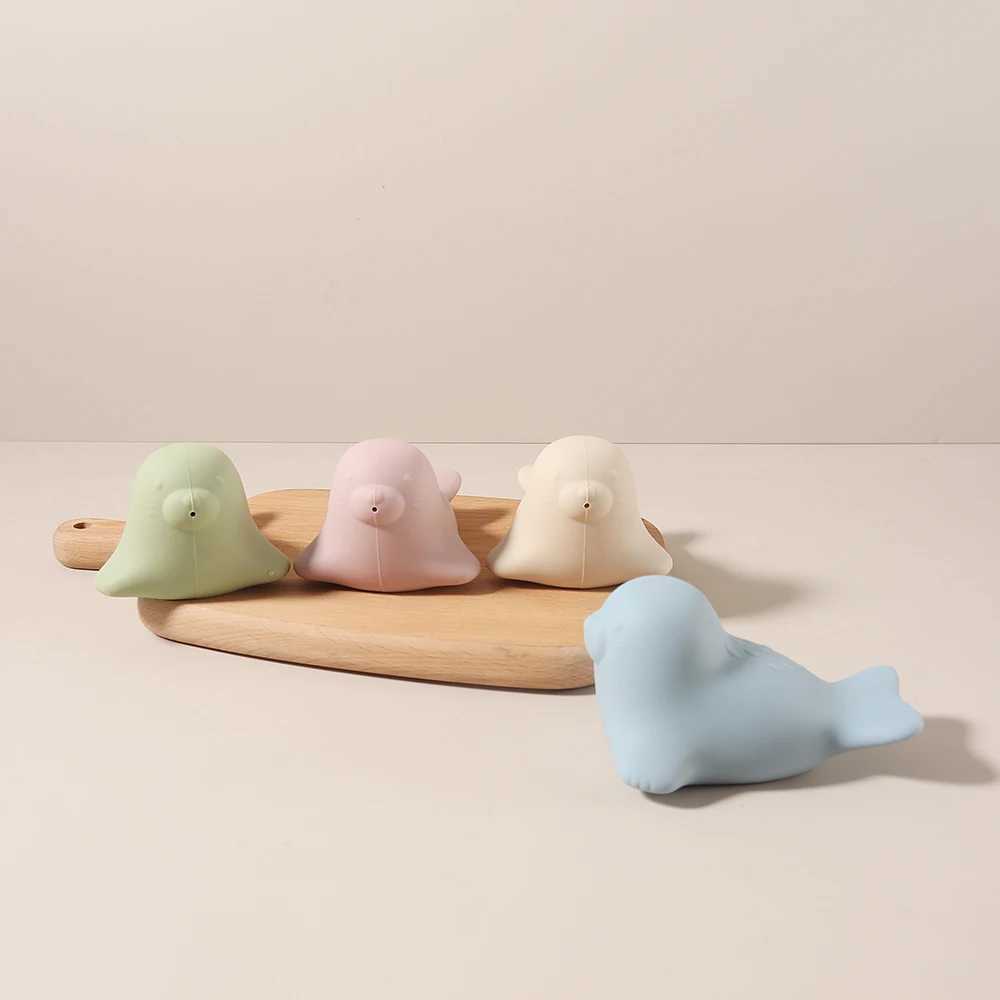Food Grade Silicone Seal Bath Toy Chewable Teether Water Play Toy for Babies BPA Free Float Squeeze Spray Animal Bath Toy J251023