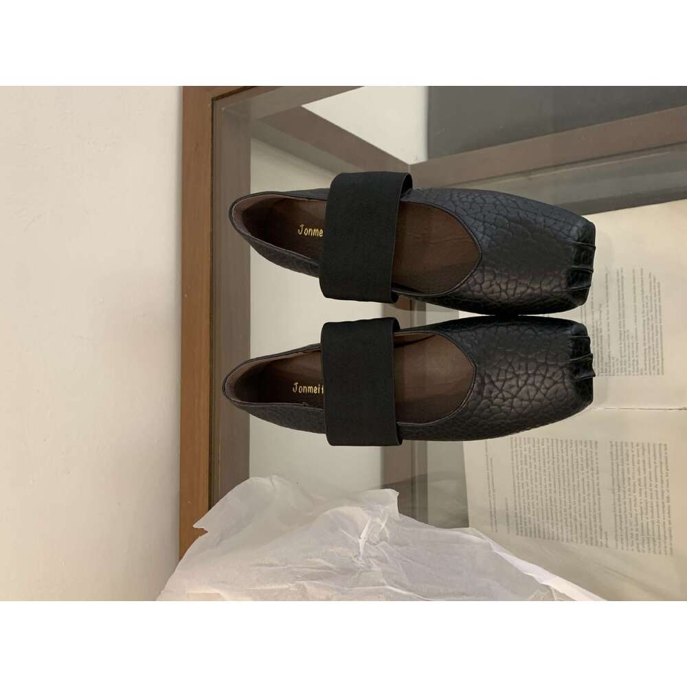 Hidden Wedge Mary Jane Shoes 2025 Autumn Women's Bowknot Shallow Mouth One-Strap Ballet Square Toe Black Elegant Classic Fitted Luxe