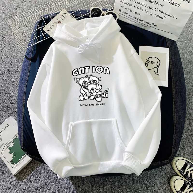 Autumn Winter New Printed Letter Hoodie Sweatshirt for Men and Women Couples Korean Style Trendy Casual Simple TopT251023