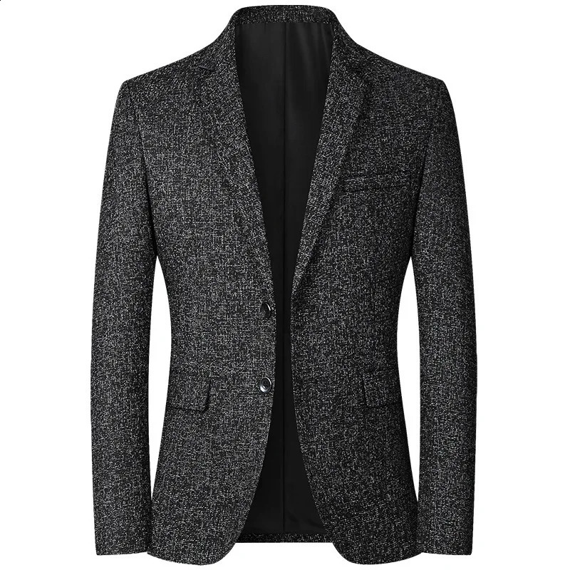 Men Business Social Suit Slim Fit Jacket Black Navy Grey Fashion Simple Homme Wedding Prom Party Dress Blazers Coats 251023