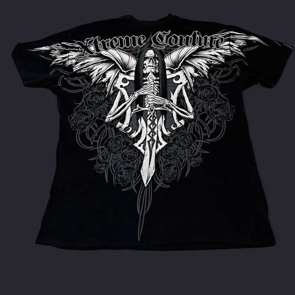European and American mens summer fashion skull letter print comfortable and breathable round neck Tshirt outdoor street topXJ251023
