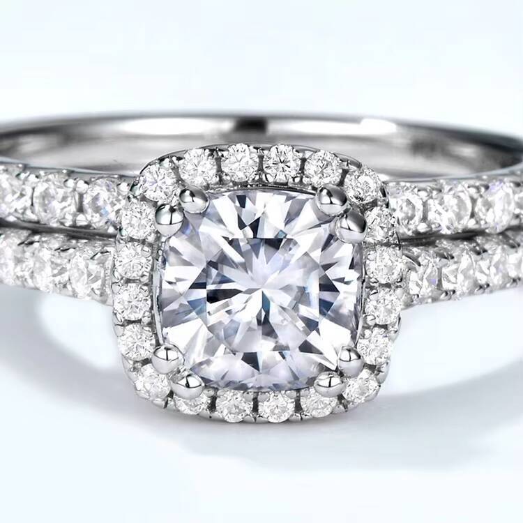 Fashion Luxury Moissanite Jewelry Stackable Rings Engagement Bridal Finger Ring