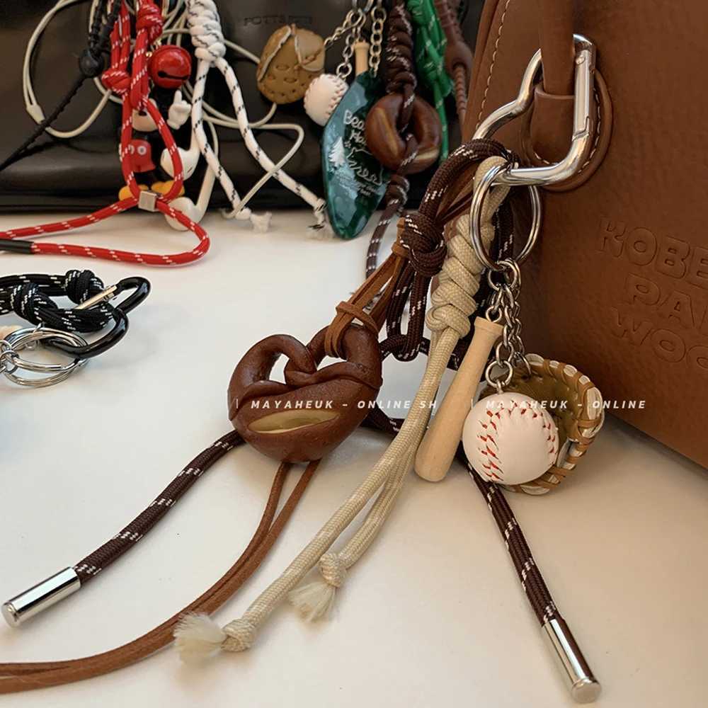 Creative Handmade Nylon Rope Keychain Y2K Korea Fashion Bag Charm Jewelry Sports Style Couple Bracelet Colorful Bag Pendant Gift Z251023