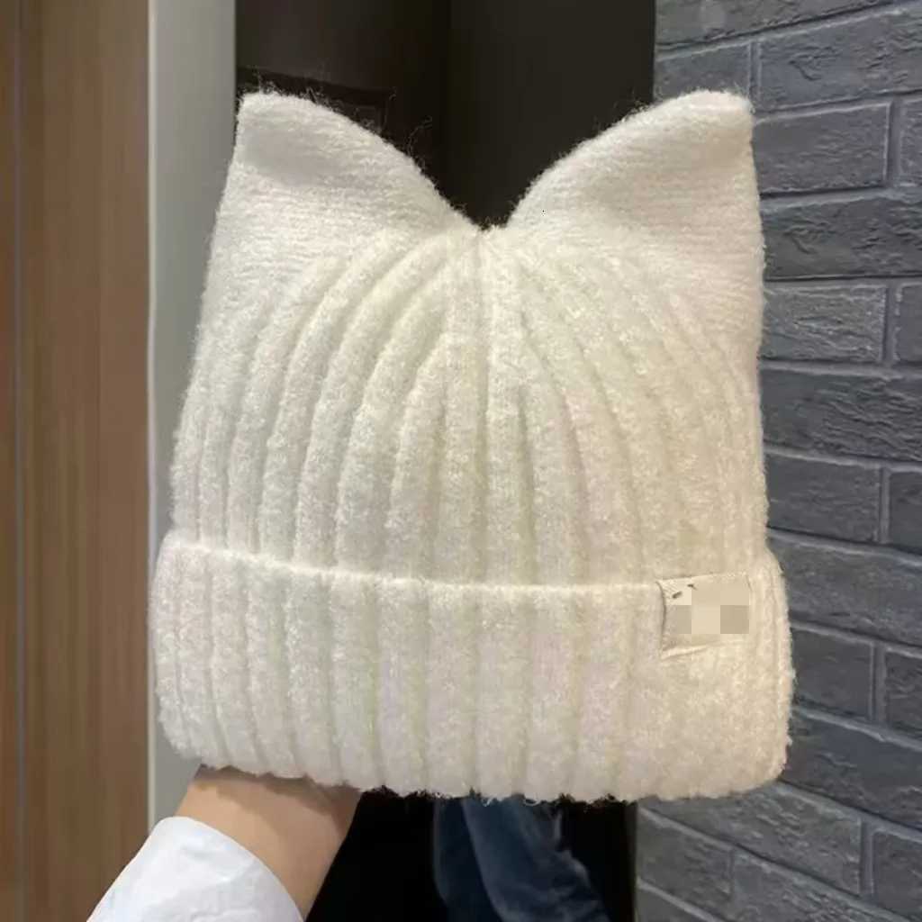 Women Winter Knit Hat Adorable Cat Ear Japanese Korean Style Fashion Cute Hip Hop Warm Beanie Versatile Outdoor Skull CapXJ251023