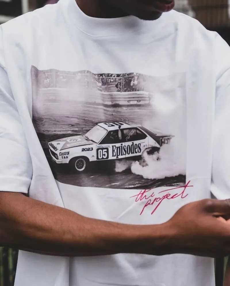 Trendy Y2K car pattern print simple casual men Tshirt retro European American Gothic high street punk Harajuku short sleeveXJ251023