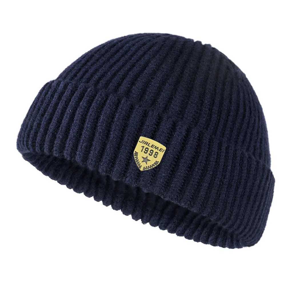 Autumn and winter solid color knitted hat mens warm woon hat coup plover hat landlord hat ins street hat melon skin hatW251023