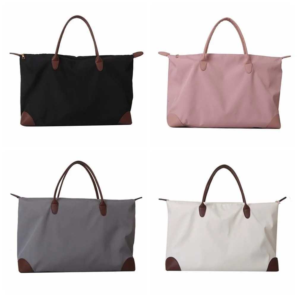 Solid Color Oxford Tote Bag Large Capacity Korean Style Nylon Shoulder Bag Mommy Bag Shopping Bag Simple Underarm Bag OutdoorL251023