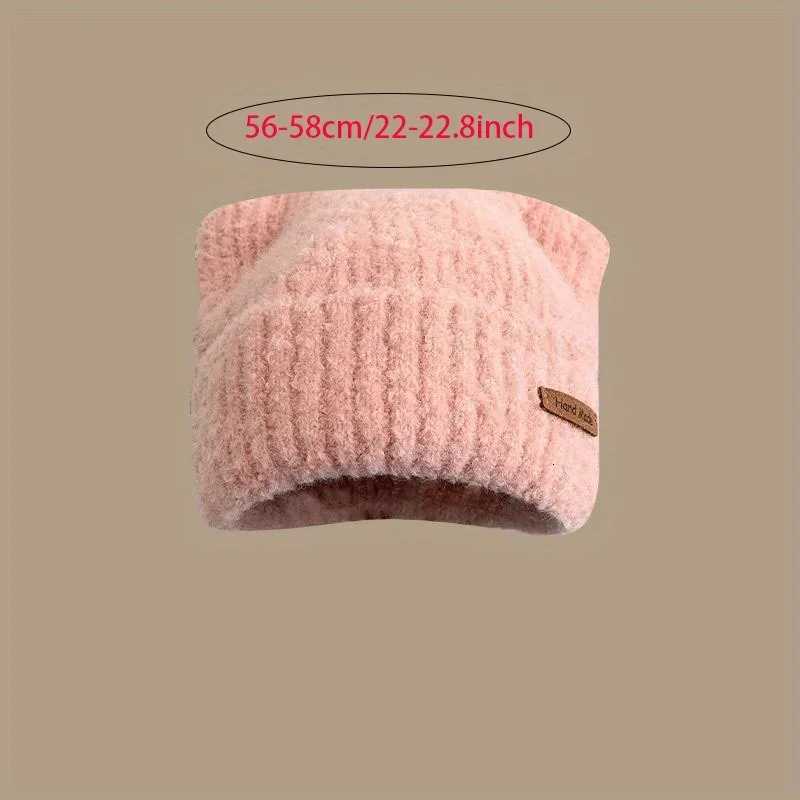 Thicker Ear Protection Soft Street Beanie Hat Wan Bonnet Solid Color Warmth Hat Winter Cute Cat Ear Earflap Knitted HatW251023