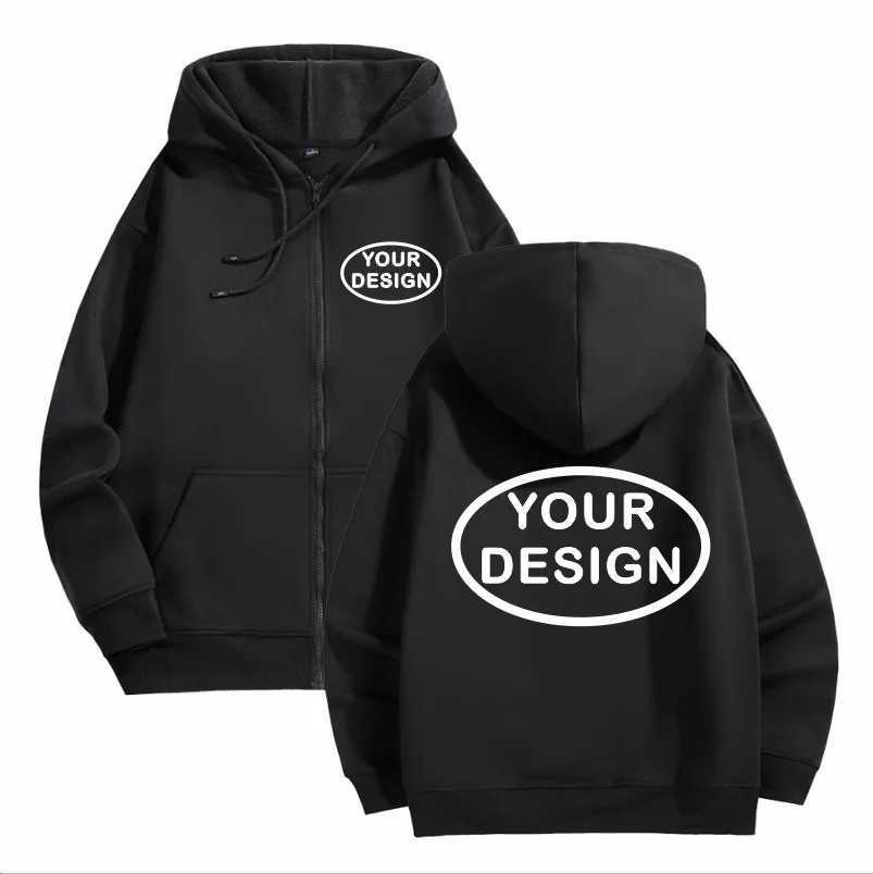 Customize Your Zipper Sweatshirt For Men And Women Loose Casual Fashionable Long Sleeved Sportswear Personalized EmbroideryT251023