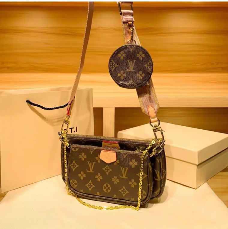 Designer bag handbag 3in1 fashion luxury shoulder bag purse cross body purse message bags wallet Multi FELICIE POCHETTE on chain M61276 bags for women008