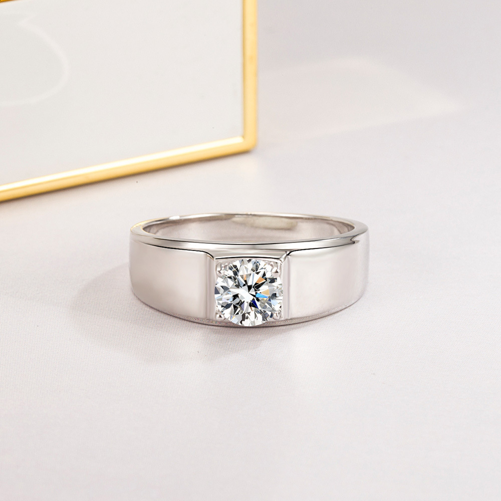 Fashionable Unisex Couple Rings White Zircon Electroplated Micron Rhodium Jewelry 231220