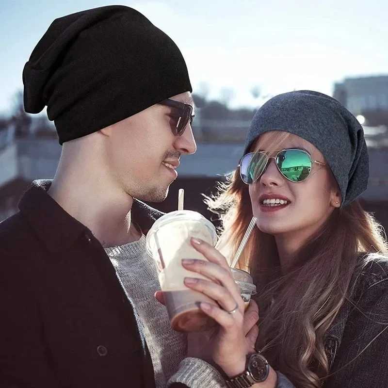 Winter Warm Beanie Hats for Men Wen Stylish Casual Soft Stacking Knitted Bonnet Unisex Stretchy Hip Hop Sklies sW251023