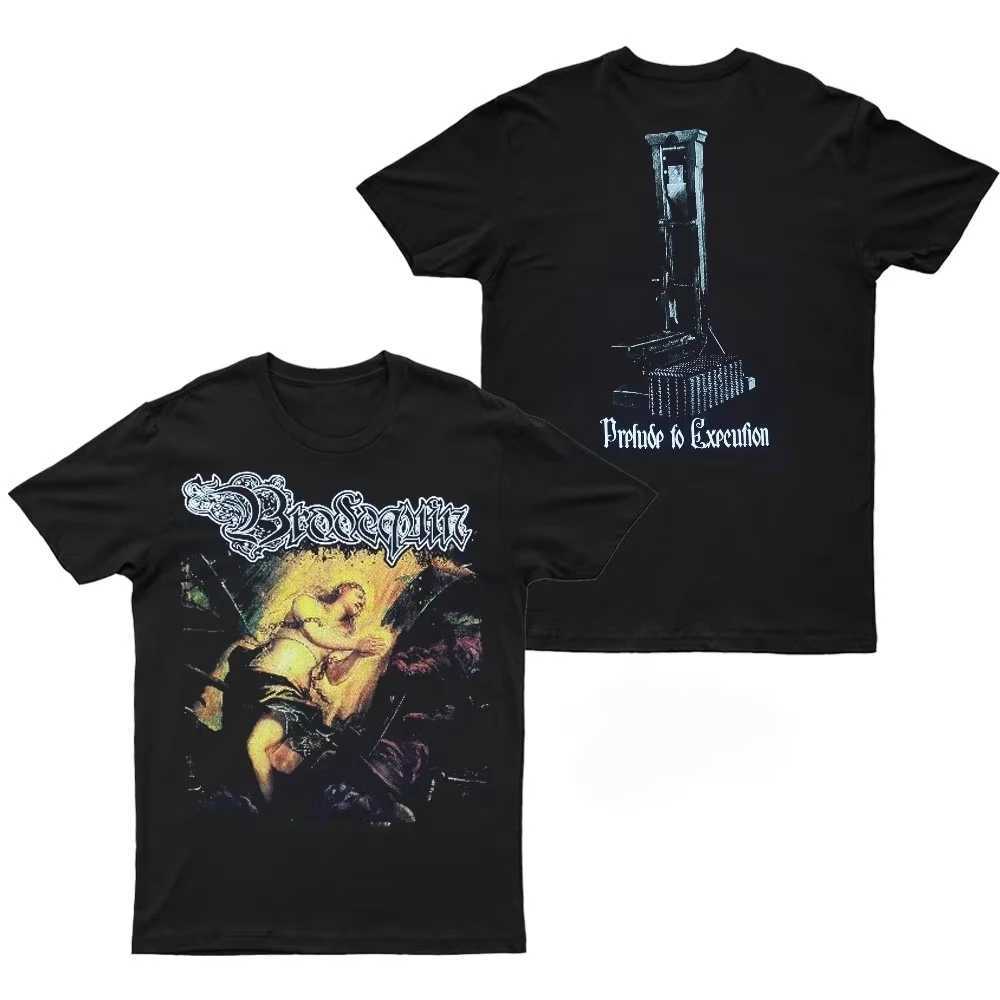 2025 New BRODEQUIN Prelude To Execution Printed Pure Cotton Fashionable Mens and Womens Tshirt Autumn and Winter InnerwearXJ251023