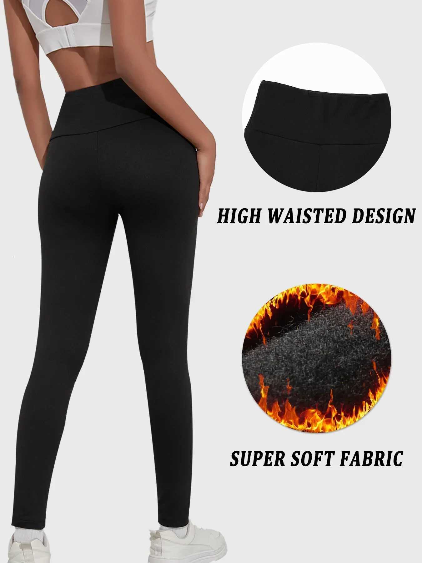 3 Pack Womens Thermal Fleece Lined High Waisted Leggings Workout Winter Warm Thick Tights Soft Yoga PantsT251023