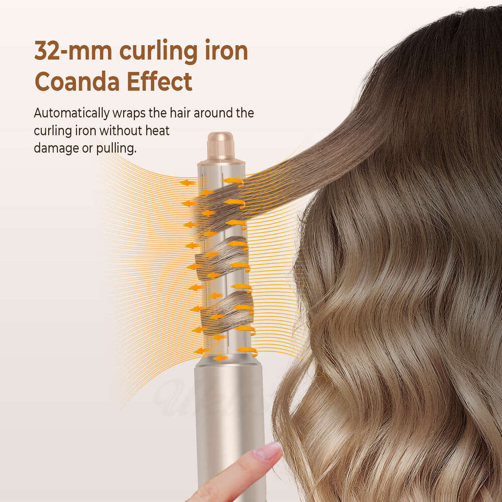 Well Known Brand Designer Ight-in-one anion foldable hot air comb multifunctional air curl high-speed hair dry curling iron