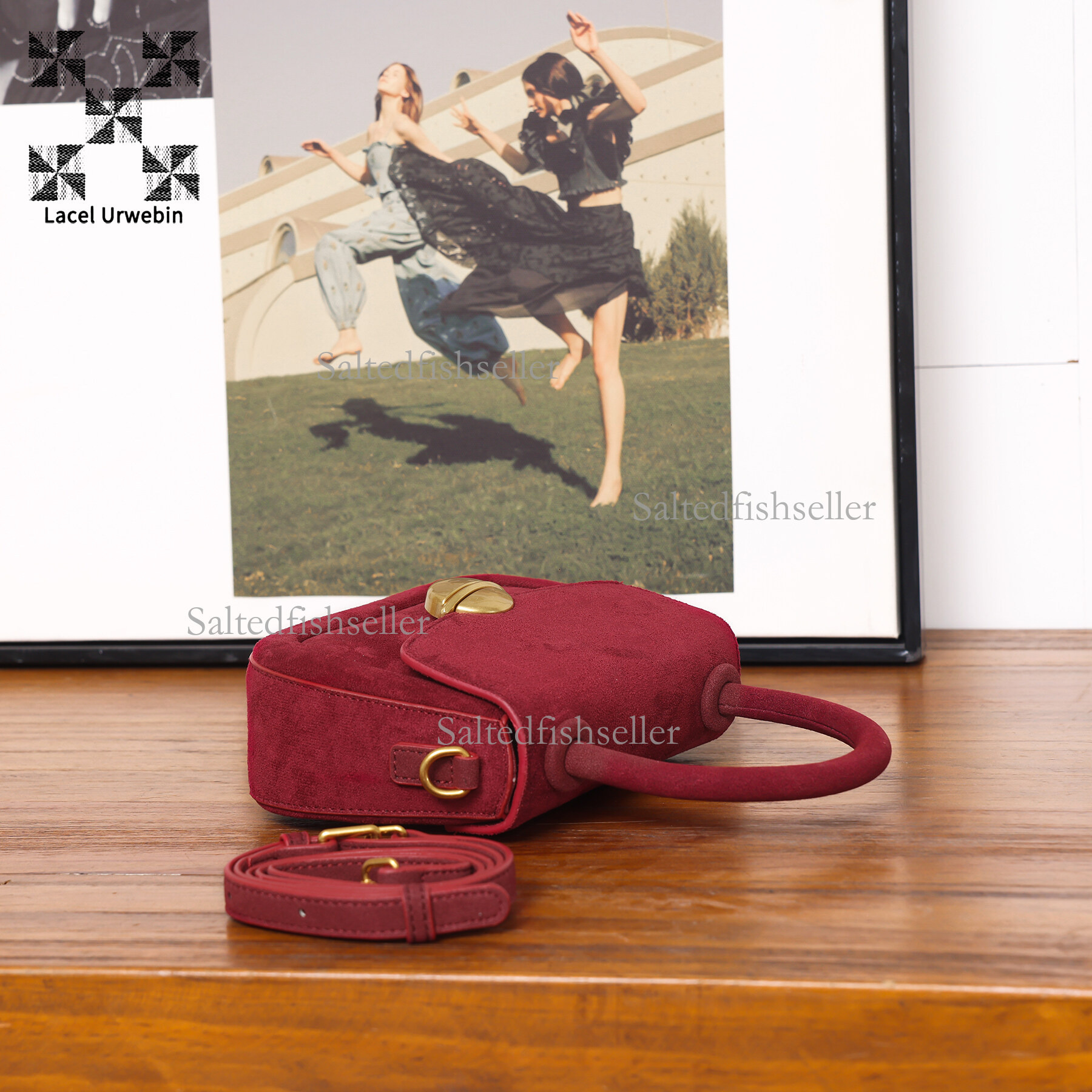 Lacel Urwebin Designer Autumn/winter New Women's Mini Handbag High End Suede Fashion Shoulder Bag Underarm Crossbody Bag Versatile Small Square B