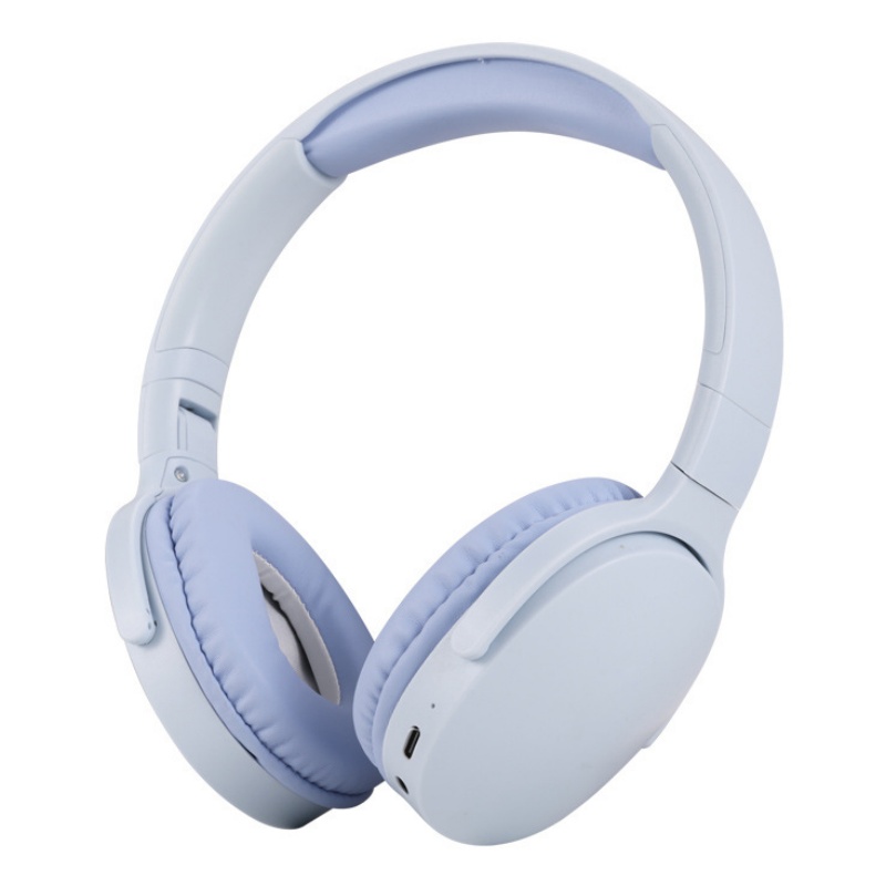 White Over-Ear Wireless Headphones with Sleek Design, Deep Bass, Fold-able