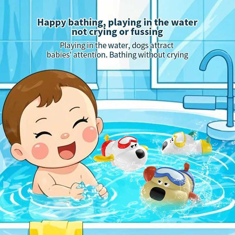 Childrens Bath Time Fun Spring Winding Toy Waterloving Dogs Bathroom Plaything Interactive Bathtub Toy for Kids J251023