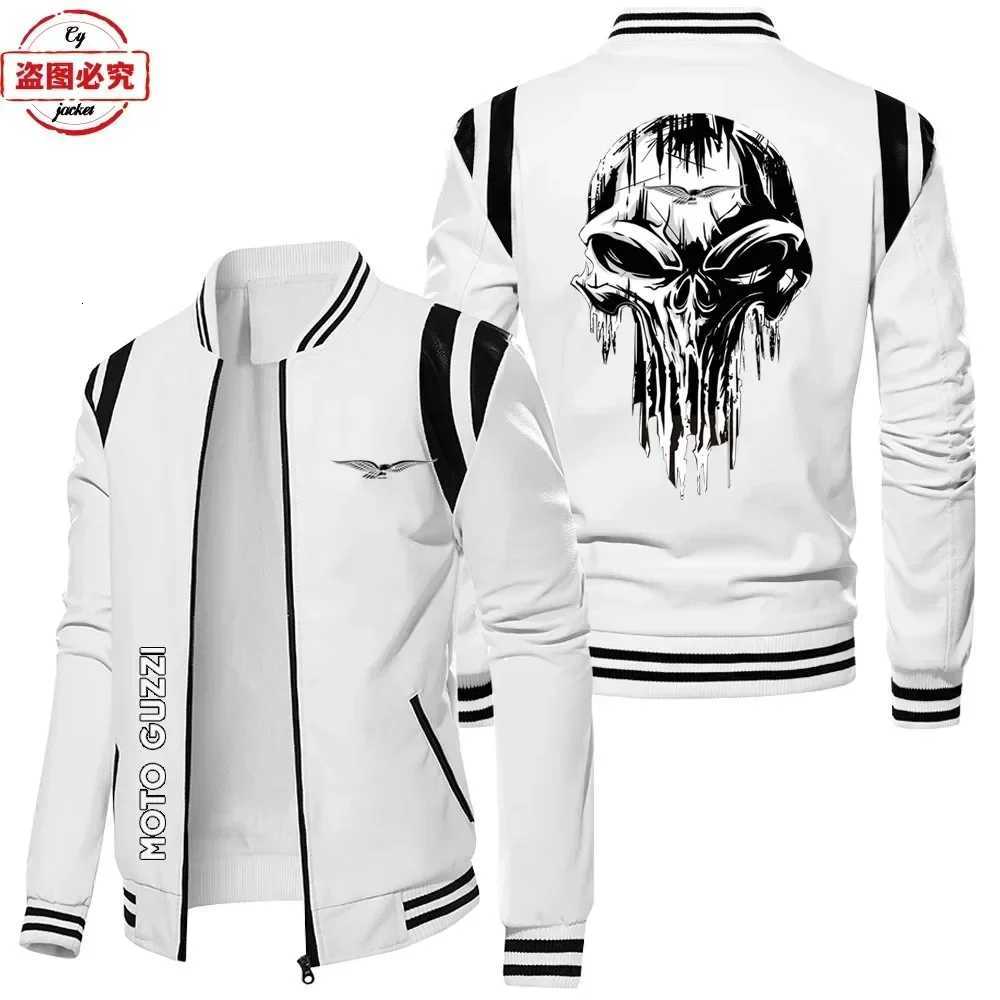 Motorcycle Printed PU Leather Windproof Jacket Racing Suit Motorcycle Riding Suit Mens Casual Jacket Work Suit W251023