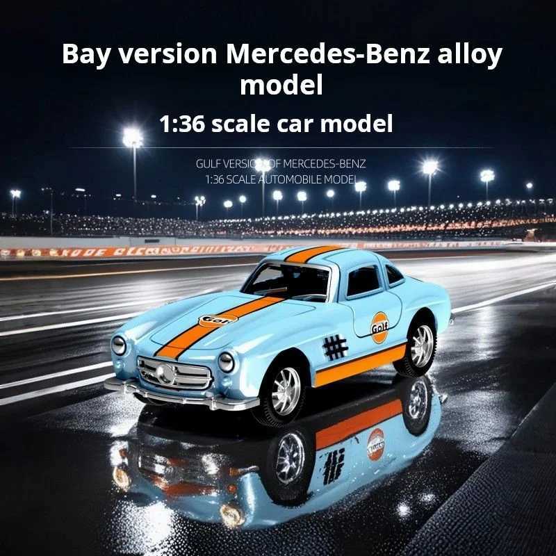 136 Scale Gulf Oil Series Classic Retro Coupe Diecasts Toy Vehicles Metal Car Alloy Model Car Collection Toy Birthday GiftT251023