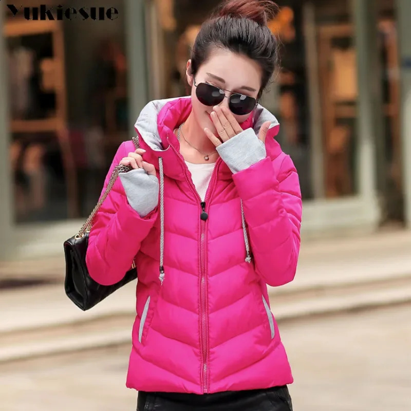 clothes Winter XXXL Jacket Women hooded Solid Color Short Female Coat Parka Outwear For Women Jaqueta Feminina Inverno 251013