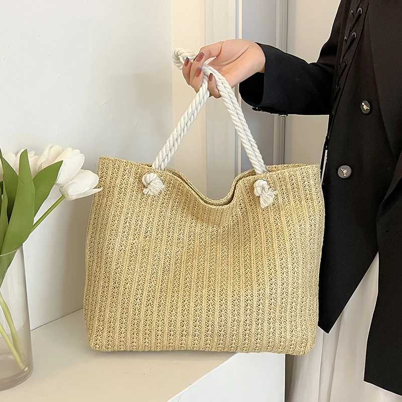 Popular Large Capacity Girls Handmade Weave Straw Bag Bohemian Style Shopper Tote Beach HandbagsL251023