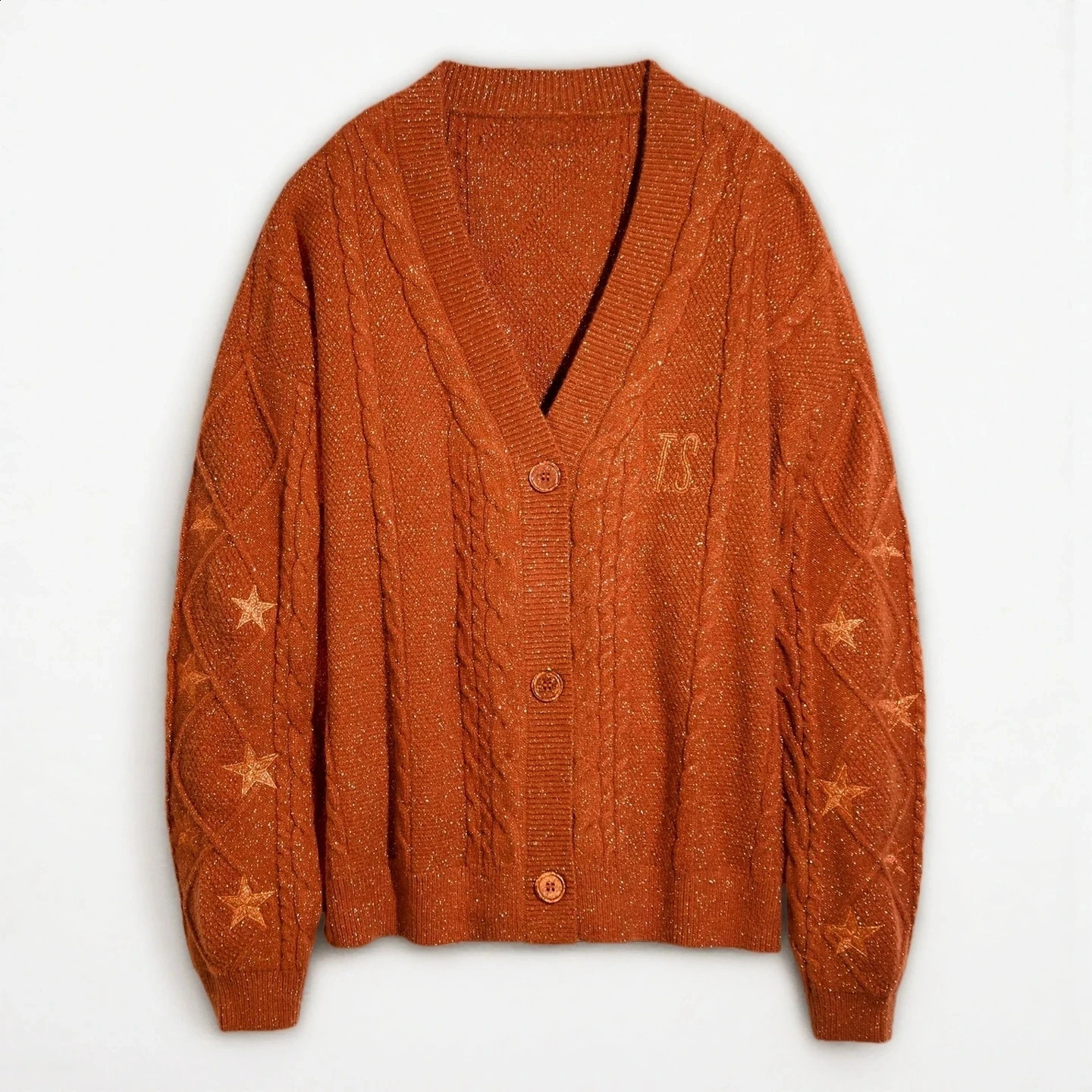 TS Merch The Life Of A Showgirl Orange Cardigan Long Sleeves Sweater For Woman Knitwear Winter Outfit Coat Ladies clothes 251022