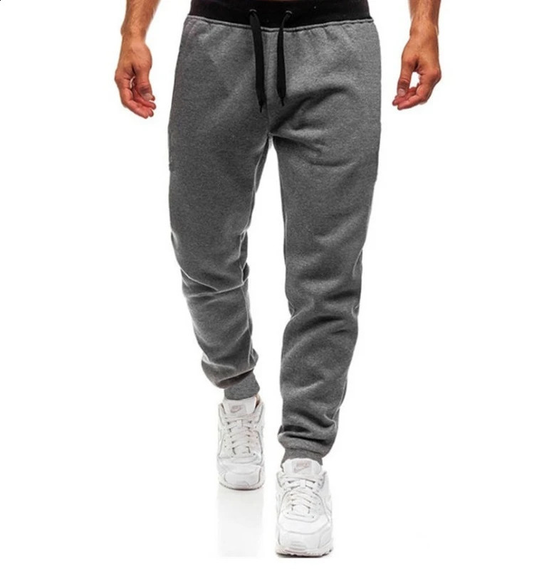 Autumn and winter Keep warm Men Compression pants Running Fitness Tight Sport Training Jogging Solid Lace Up Slim Trousers 251023