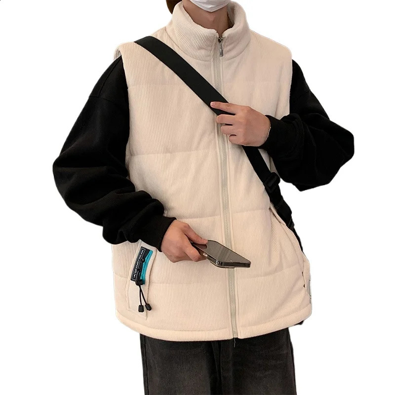 Autumn and Winter Unisex Corduroy with Thick Velvet for WarmthFashionable ComfortableHighquality Vest Jacket Men 251023