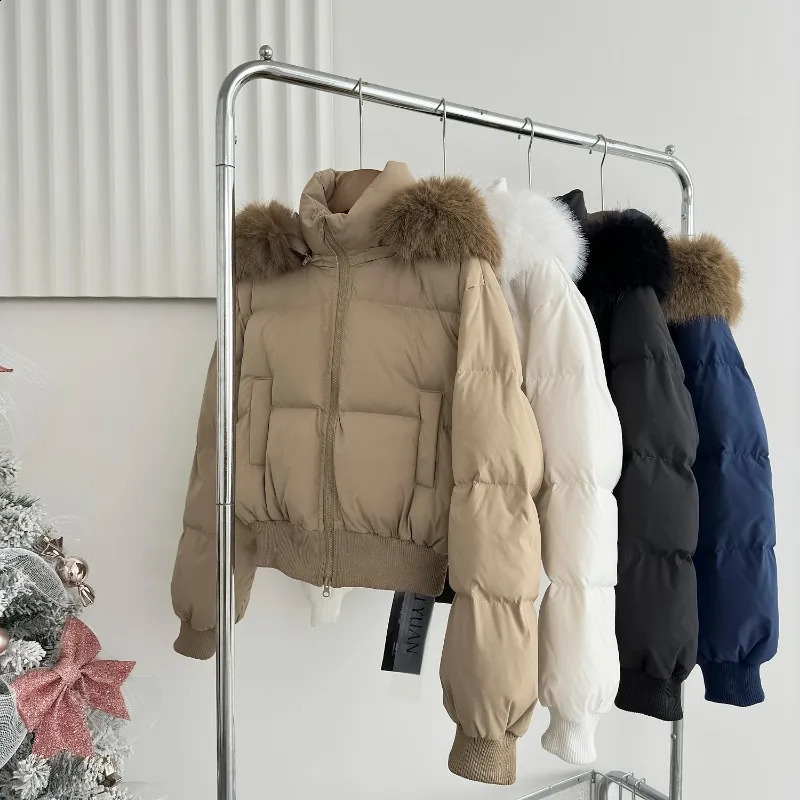 Winter Faux Collar Hooded Short Cotton Coats Tops Thicken Warm Fashion Parkas Casual Chaquetas Korea Women Jackets 251021