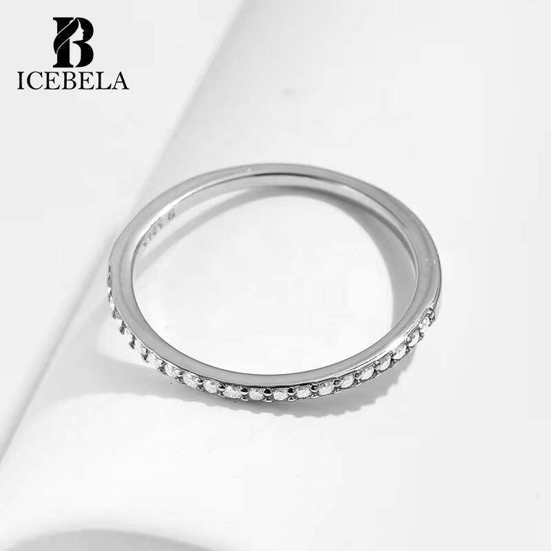 Wholesale Fine Jewelry Moissanite Minimalist Korean 925 Sterling Silver Ring Wedding Women Rings for Girls