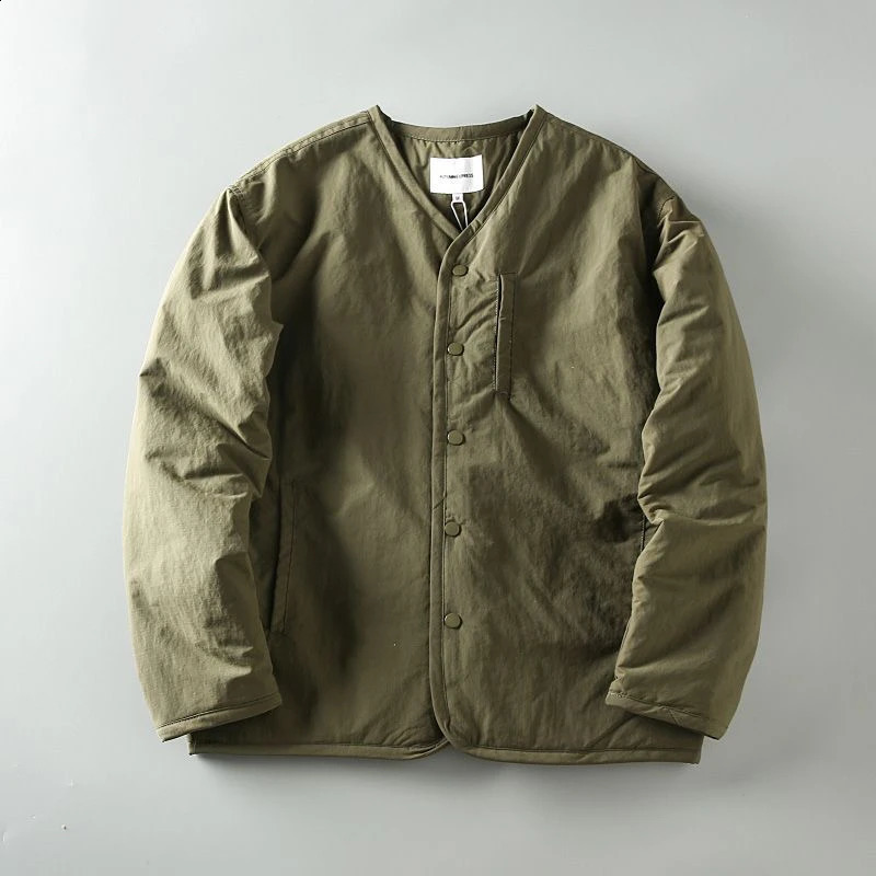 Thiened Cotton Jaet Mens Outdoor Leisure Sports Windproof Warmth Vne Open Cardigan Top Loose Fit Autumn Winter 251017