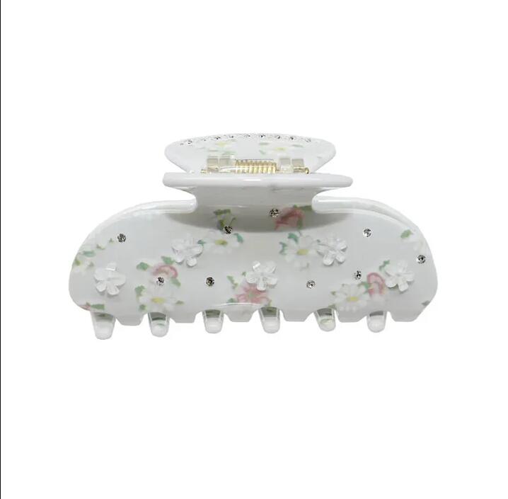 Hair Clips Barrettes Emijay Sweetheart Hair ClipInstagram Retro Flower Acetic Acid Grab Clip Shark Clip High Grade Acetic Acid Hair Grab New Hair Accessories