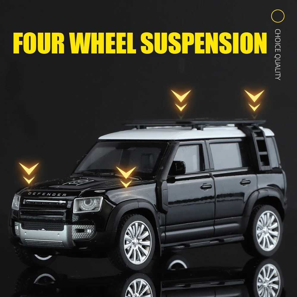 143 Land Defender OffRoad SUV Alloy Diecast Vehicle Model Car Pull Back Suspension Toys Children Birthday Gift Collect OrnameT251023