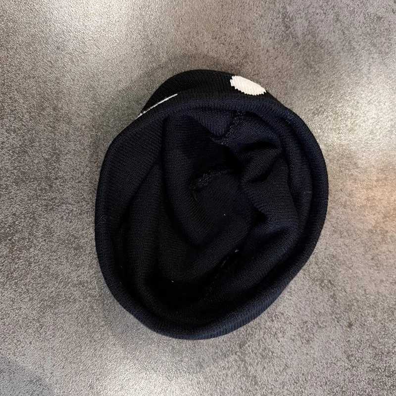 Water Drop Print Knit Beanie Men Women Soft Stretchy Skull Cap for Street Fashion Casual Outing Trendy Unisex Winter HatXJ251023