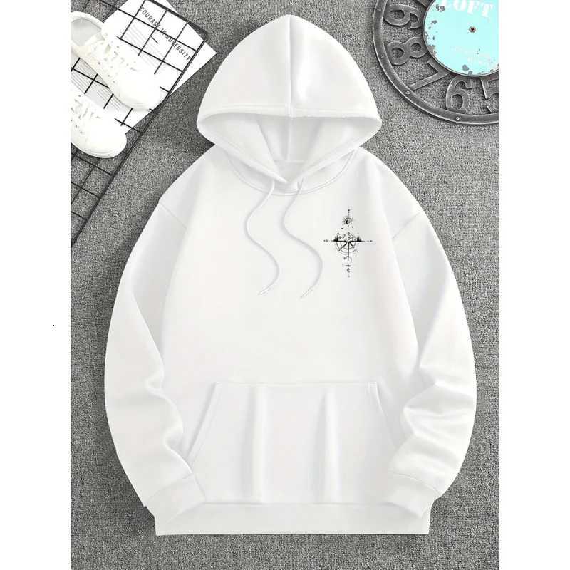 2025 New Year Mens Loose Fit Hooded Pullover Sweatshirt Hot in Crossborder TradeT251023