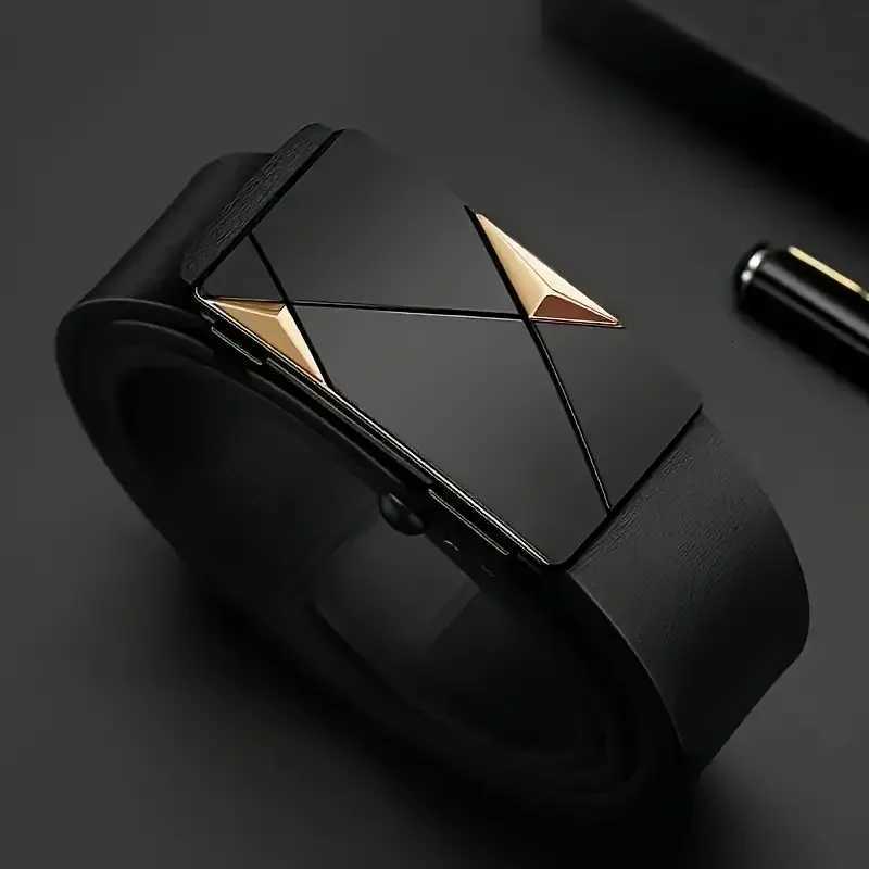 Fashionable Mens Automatic Buckle Leather Belt Suitable for Daily Life Leisure Gatherings Work Business Holiday GiftsXJ251023