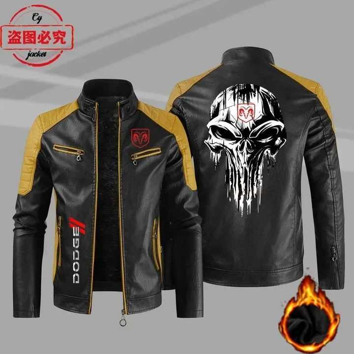 Car Retro Washed PU Leather Jacket Windproof Autumn and Winter Mens Racing Suit Spring and Autumn Leather Jacket W251023