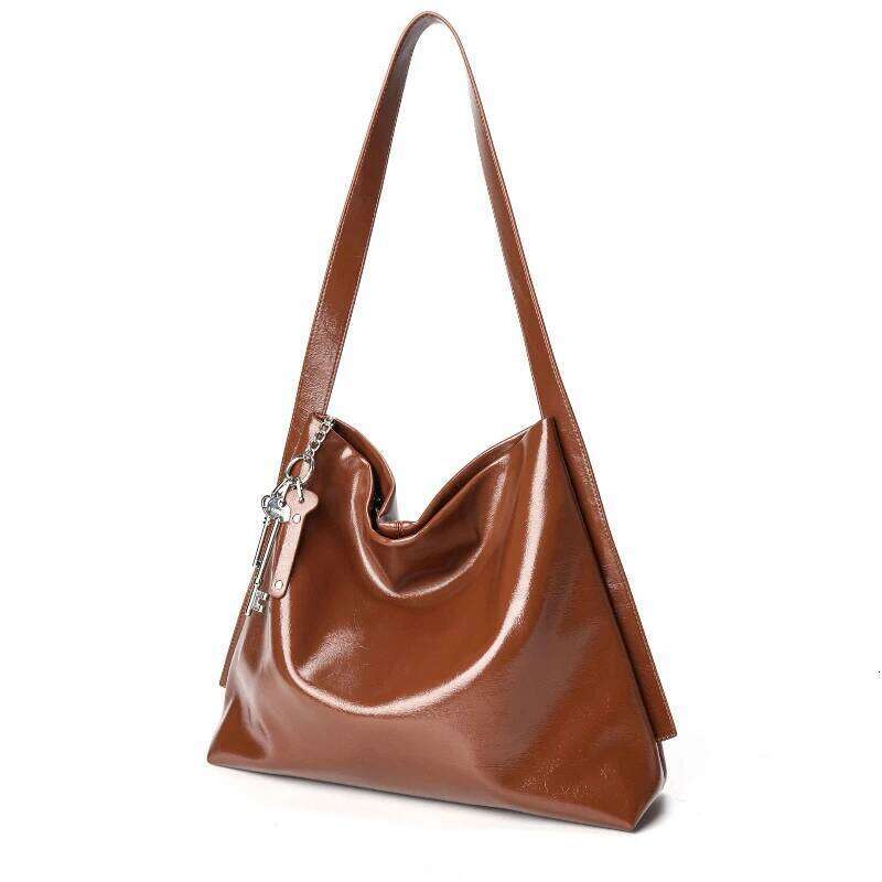 Women Genuine Leather Elegant Shoulder All-Match Commuter Soft Handbags 2025 Large Capacity Niche Design Fashion Tote Bags Mdng251023