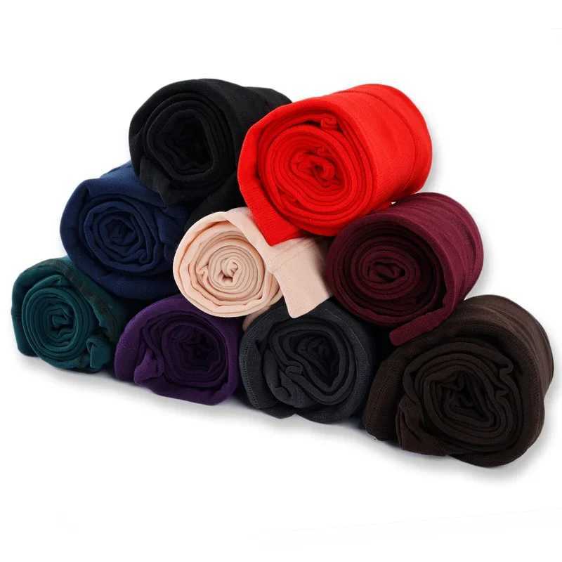 Women Winter Leggings Warm Pantyhose High Waist Solid Color Velvet Thermal Thickened Velvet Leggings Stretchy Black Skin LeggingT251023