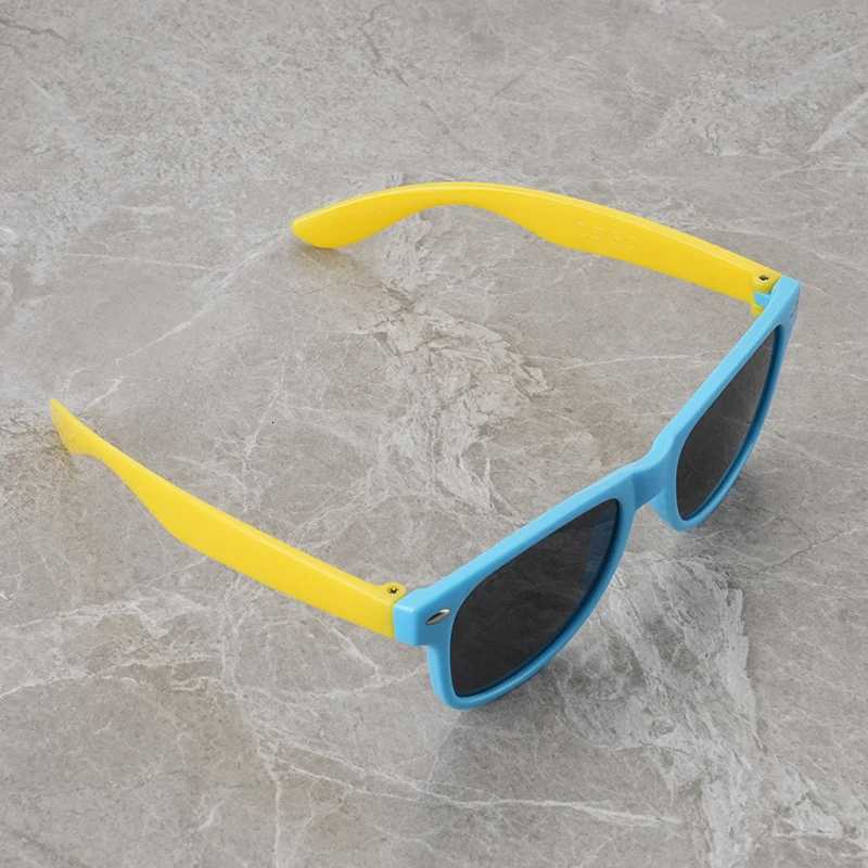 2024 Childrens Color blocked Sunglasses for Boys and Girls UV resistant Sunglasses for Babies Summer Sunshade GlassesW251023
