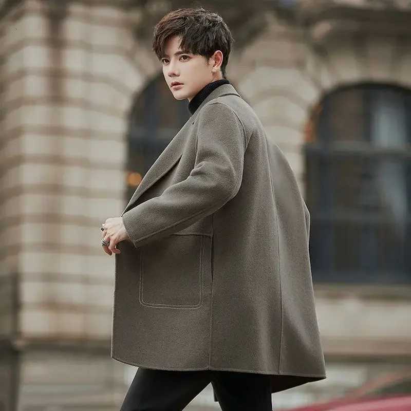 Mens Jackets Wool Blends Winter Sales of Male Coats Solid Color New in Y2k Trendy Fast Delvery High Quality Aesthetic Casual W251023