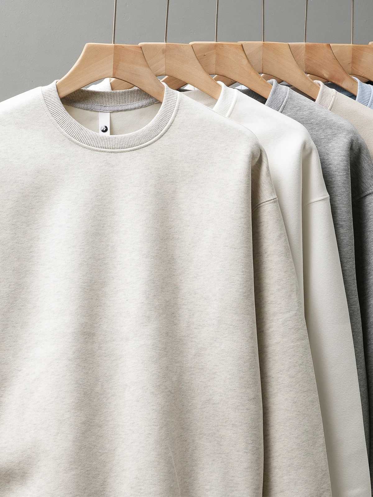 DUKEEN 460G Heavyweight Mens Sweatshirts 2024 Autumn RoundNeck Long Sleeve Solid Color Sport Pullover 11 Color ChooseT251023