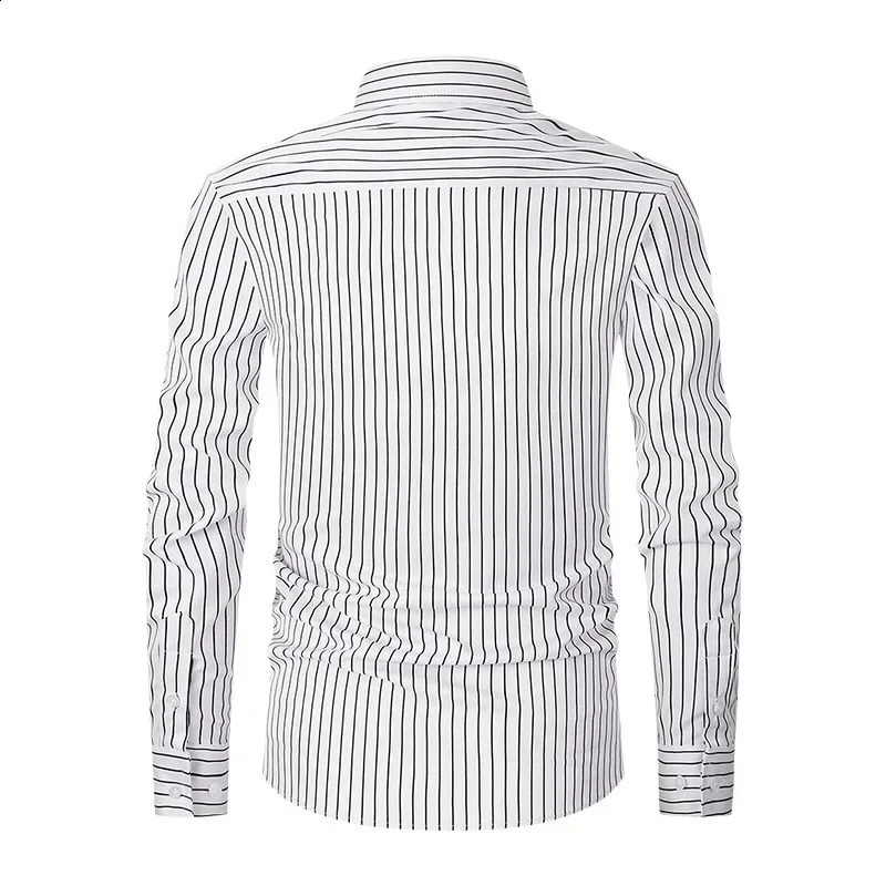 Men Dress Shirt Long Sleeve Striped Business Office Casual Quality Shirts Slim Fit Streetwear Homme Camisas De Hombre 251021