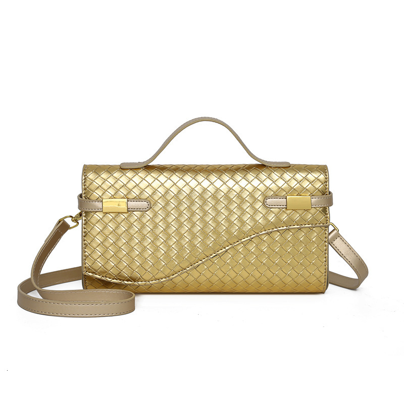 Luxury Brand Designer Bag 2025 New Woven Texture Handbag Fashionable Women's Commuter Shoulder Bag Crossbody Baguette Bag