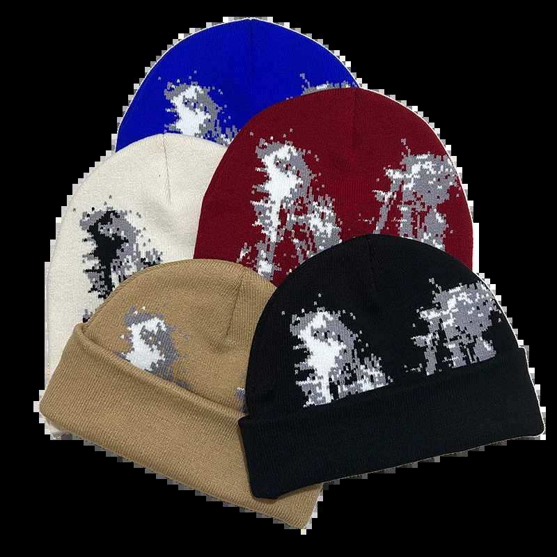 Y2K M Letter Knit Beanie Unisex Winter Skull Cap for Outdoor Street Hip Hop FashionXJ251023