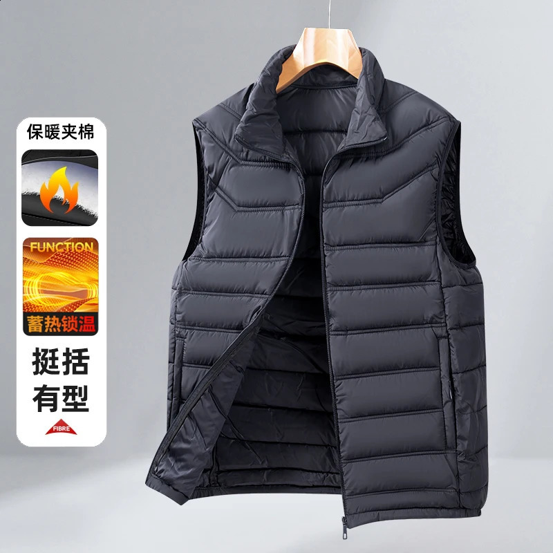 Autumn and Winter Mens Vest Fashion Trend Comfortable Business Casual Solid Color Warm Windproof Highquality Men 251023