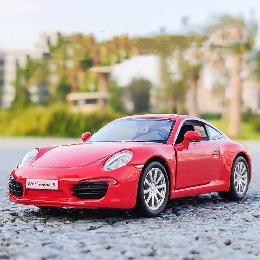 1 36 Porsche 911 Alloy Car Model High Simulation Diecasts Toy With 2 doors opened Pull Back Vehicles Decoration Toys For KidsT251023