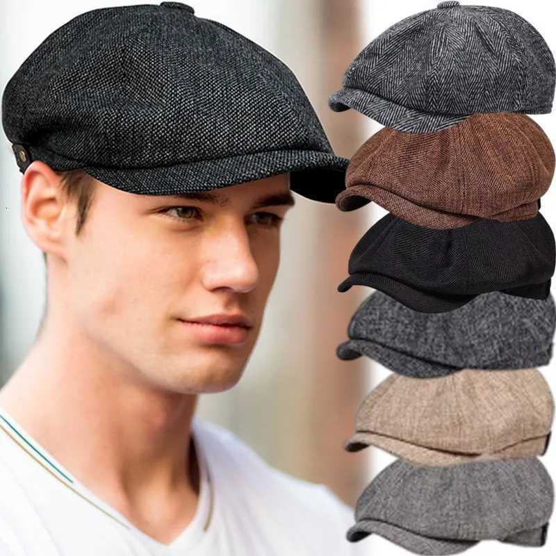 2025 New ic Hat for Men s Vintage Retro Tweed y Blinders Beret Hat Flat ed Street Hats for Wen MenW251023